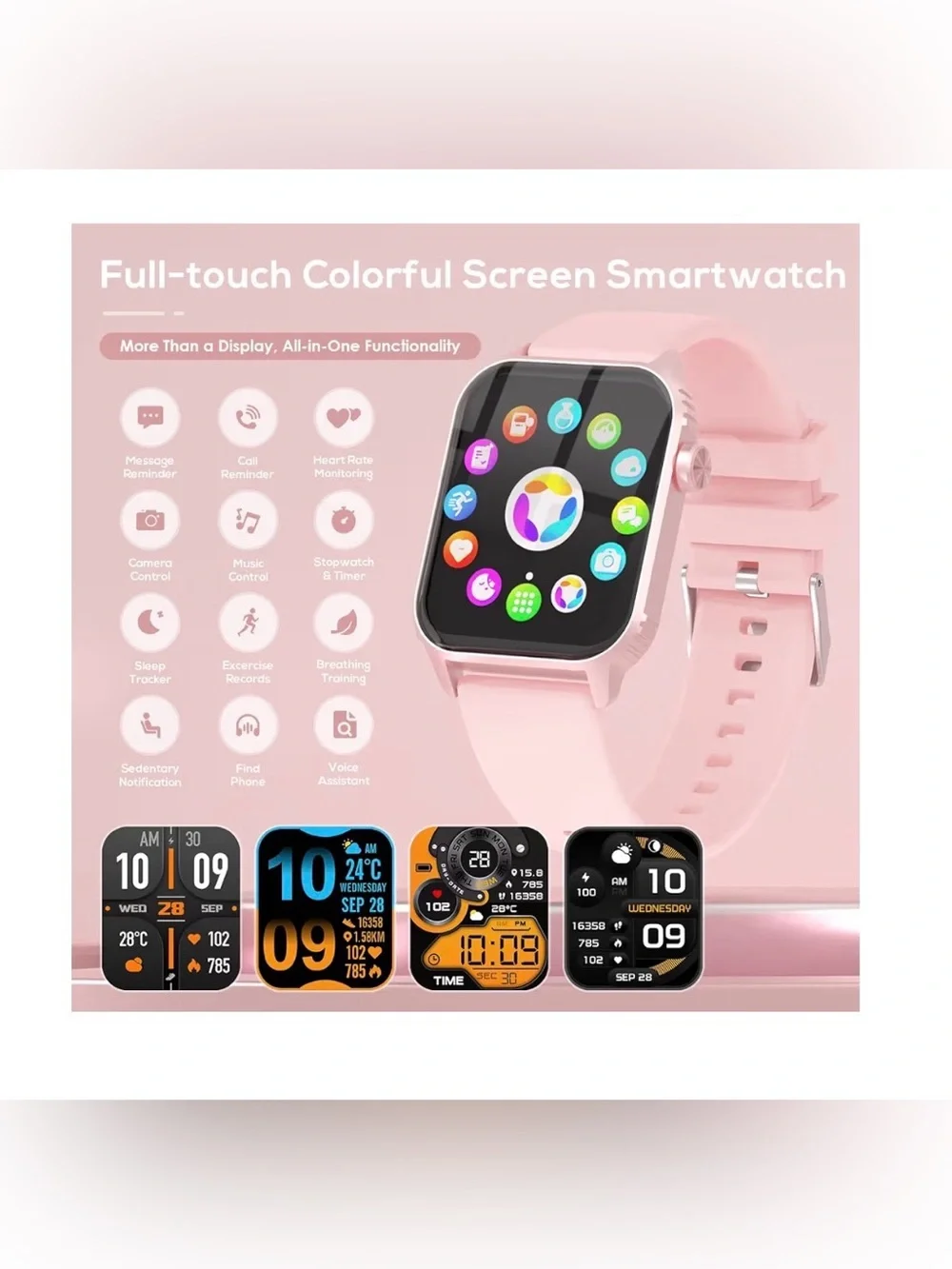Smart Watch for Women- Pink